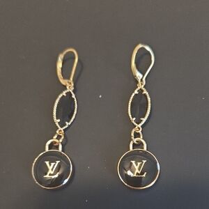 Be Inspired Gold and Black Drop Earrings